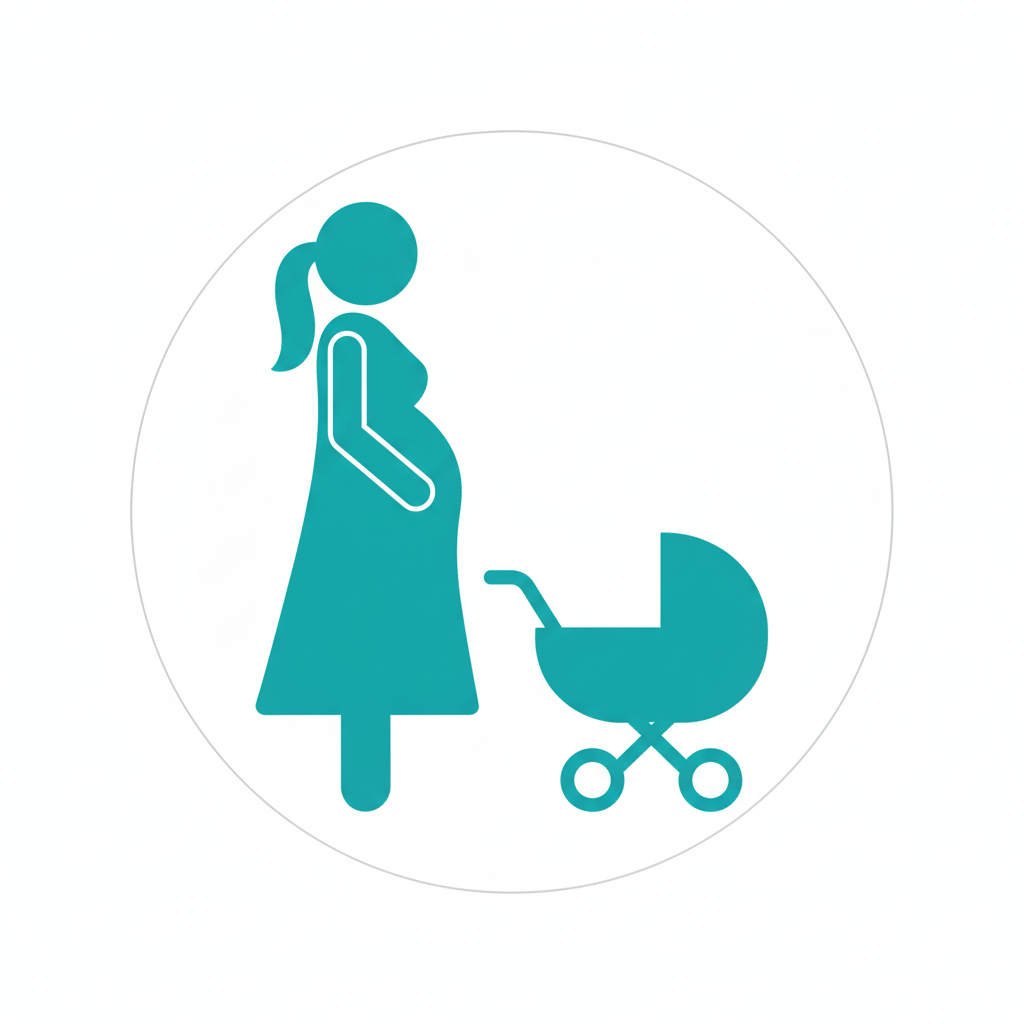 Icône grossesse et landau