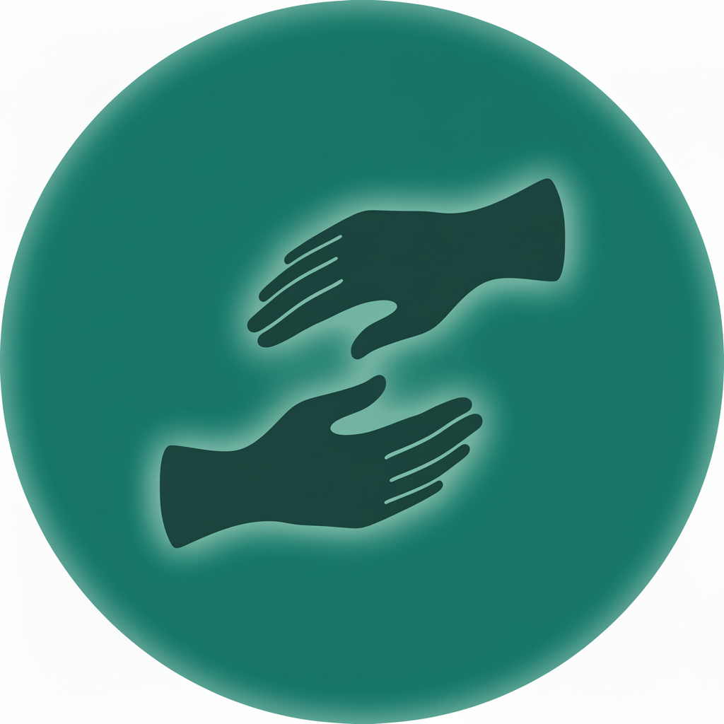 Icône mains et soin, uniquement manuel