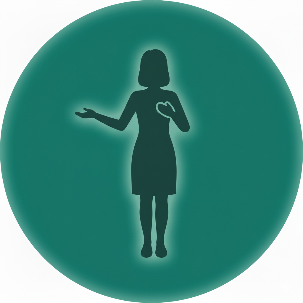 Icône silhouette patient, champ d'action étendu